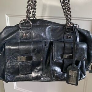 BADGLEY MISCHKA Black Leather Bag